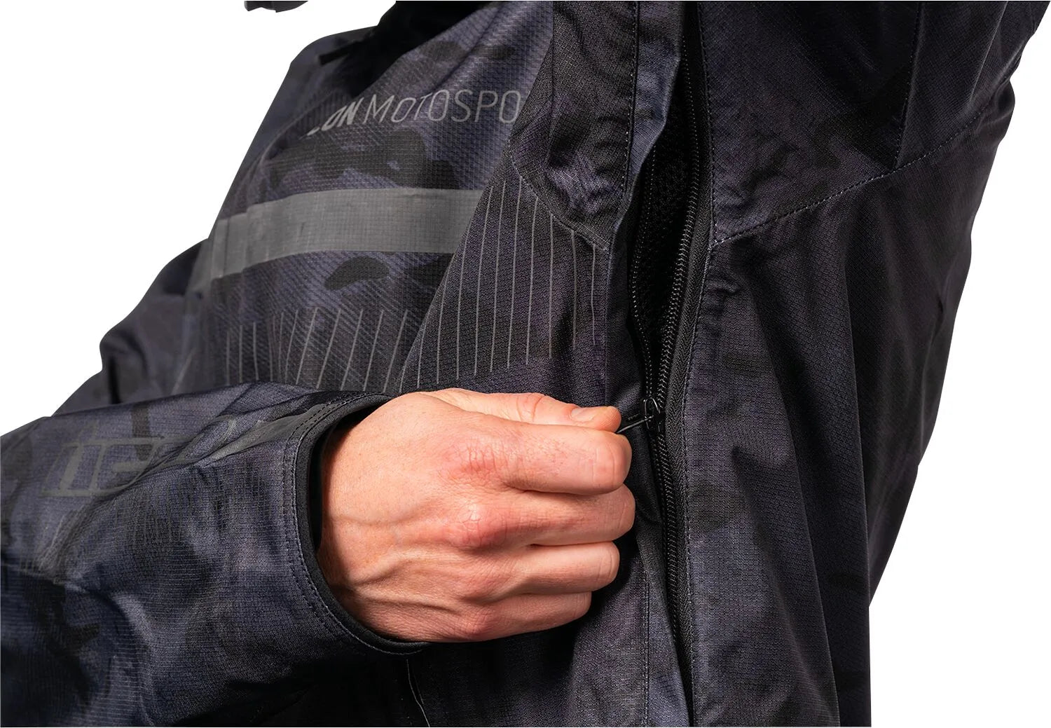 Icon Pdx3™ All Weather Motorcycle Jacket For Men - Black/Camo Gray