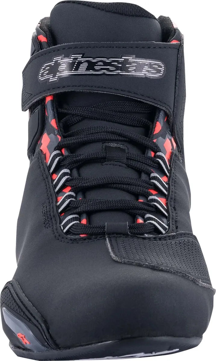 Alpinestars Sektor Waterproof Shoes Black Gray Red