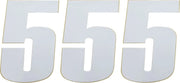 Moose Offroad Vinyl Race Numbers - 6" White (3-pack)