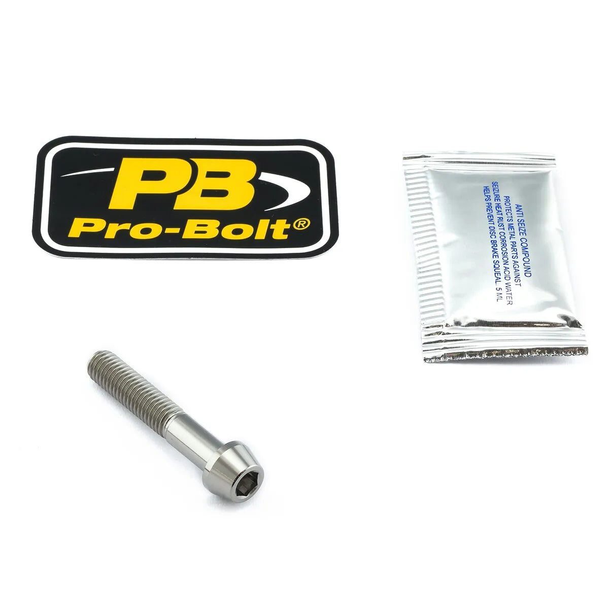 Pro Bolt Axle Pinch Bolt Kit Titan, Front