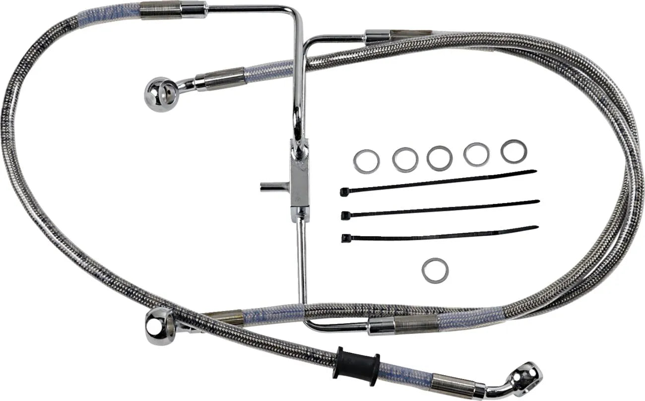Drag Specialties Verlängerte Bremsleitung 33" Edelstahl Vorne