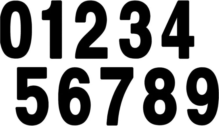 Factory Effex Pro Numbers Plate Graphic - 4" Black Vinyl