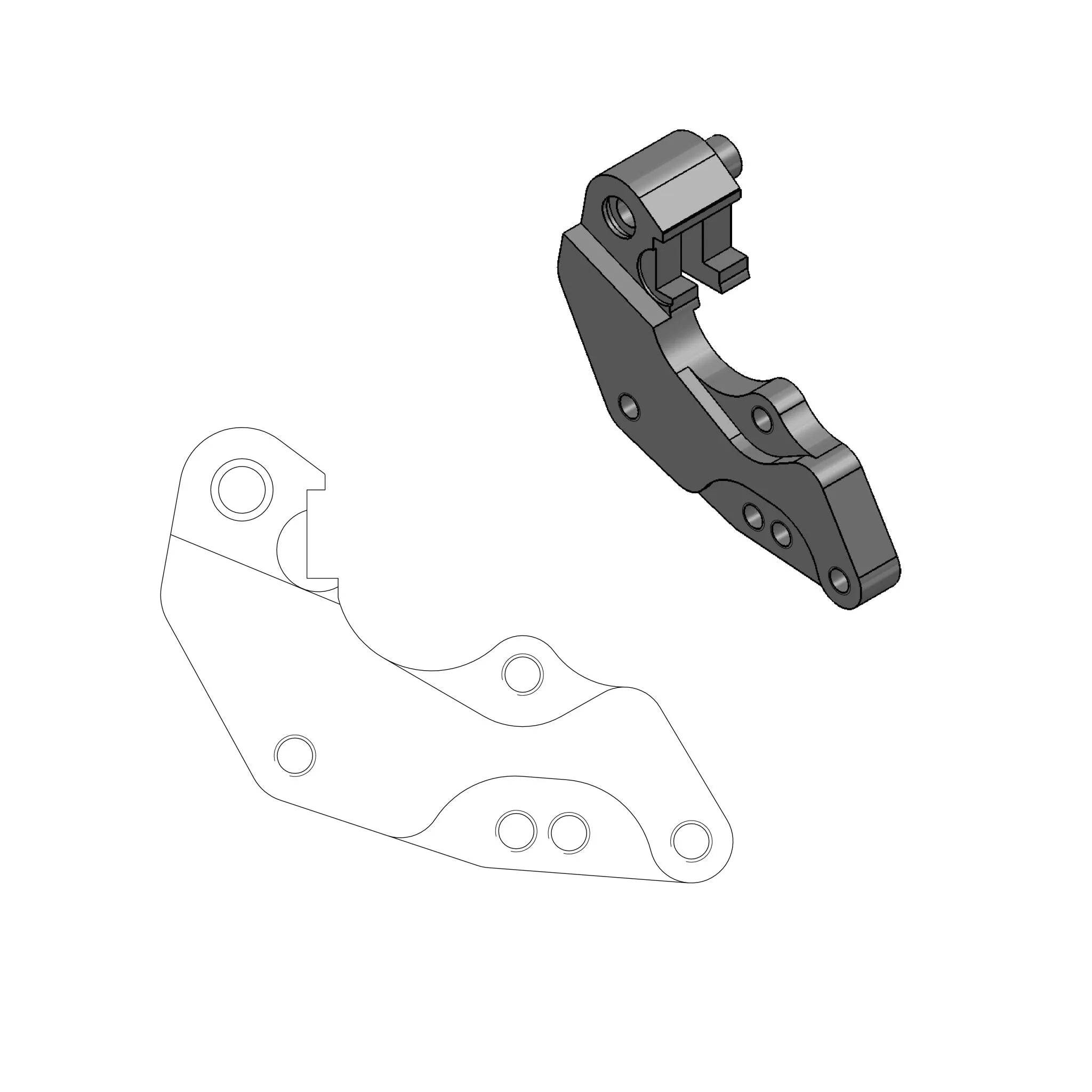 Moto-master Relocation Bracket For 298mm Front Disk