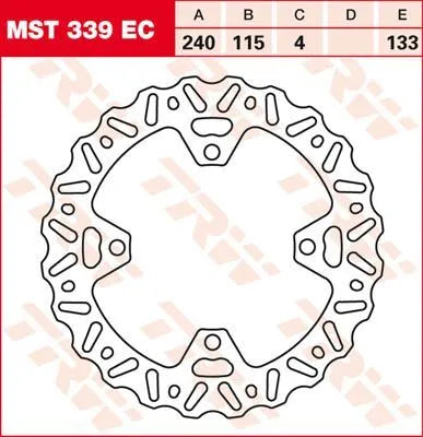 Trw Ec Cross Design Brake Rotor - Rear