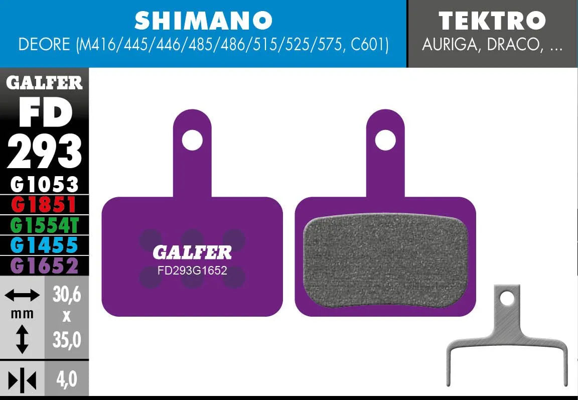 Galfer G1652 E-Bike Brake Pads for Electric Bicycles