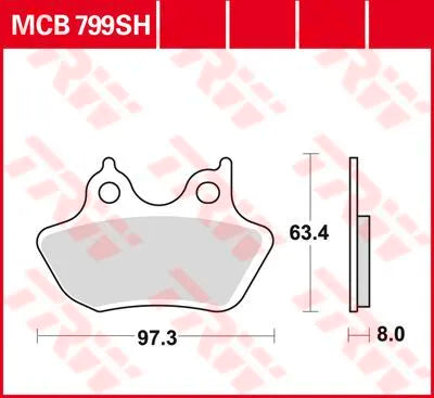 Trw Sh Series Sintered Metal Rear Brake Pads - Rear