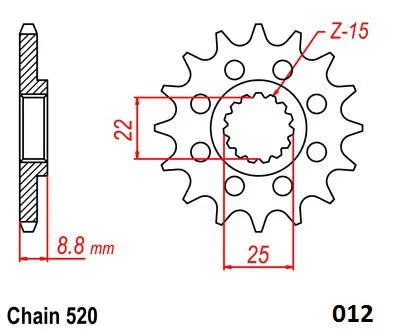 Moto-master Steel Ultralight Front Sprocket
