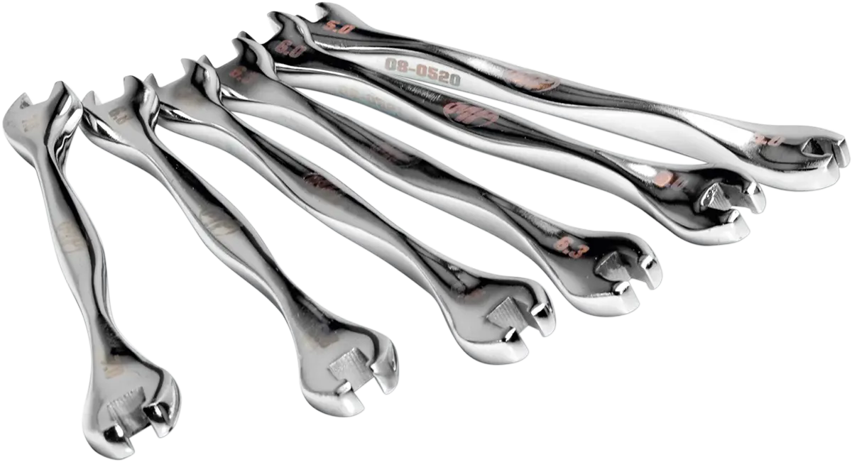 Motion Pro Ergo Spoke Wrench Set of 6 Silver Polished