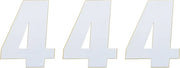 Moose Offroad Vinyl Race Numbers 4.5" White (3-pack)