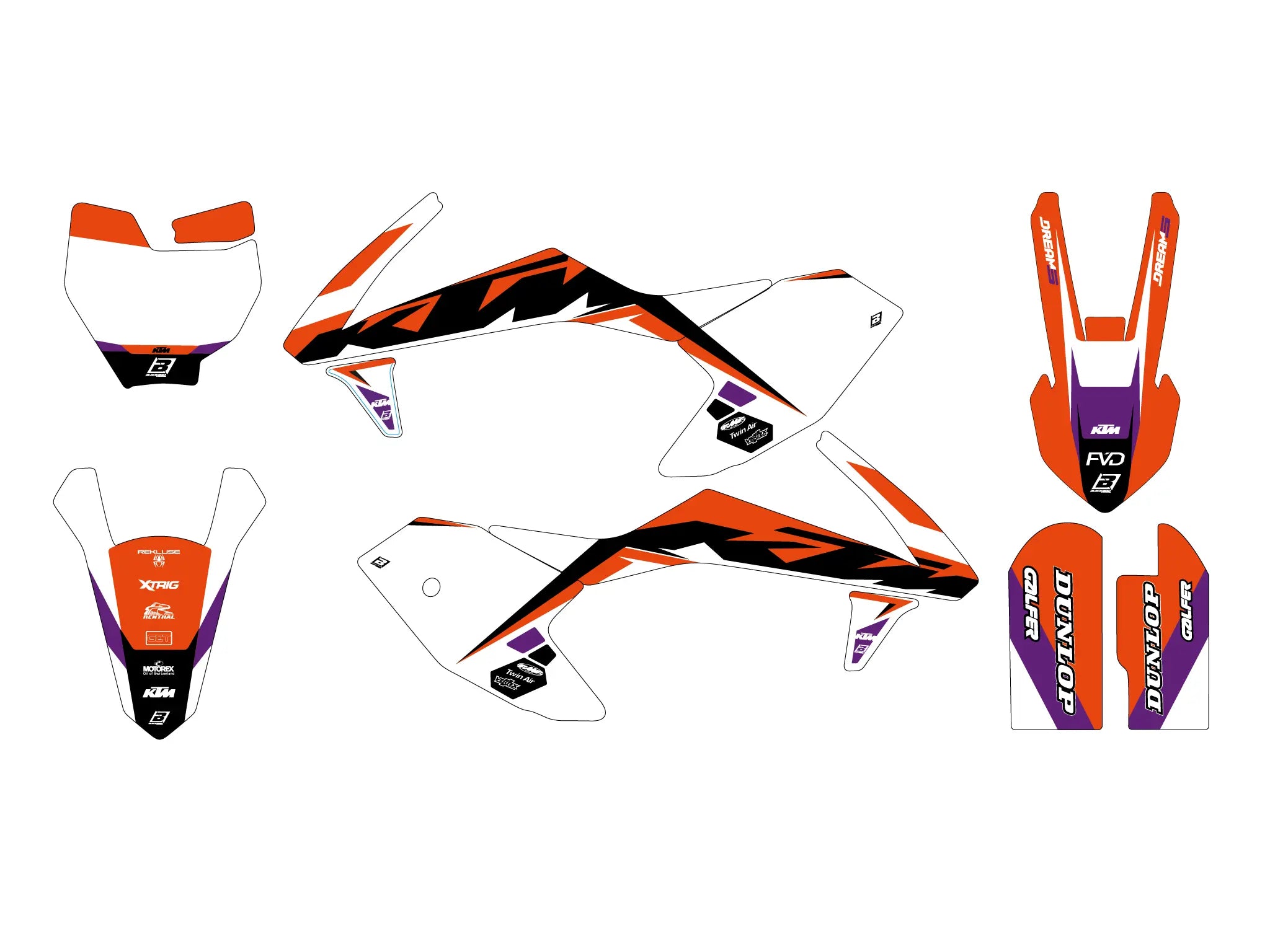Blackbird Racing Dream 5 Graphic Kit For Ktm