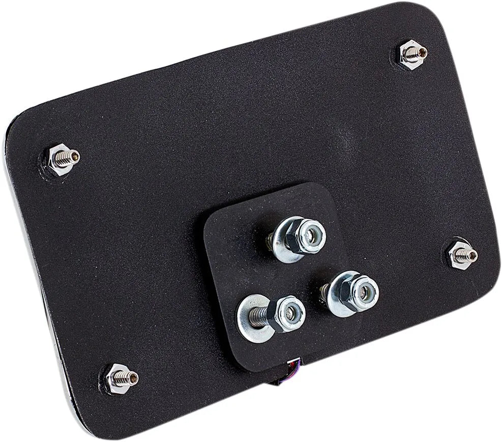 Cycle Visions Curved Slick Signals Plate Frame 3-hole Backing