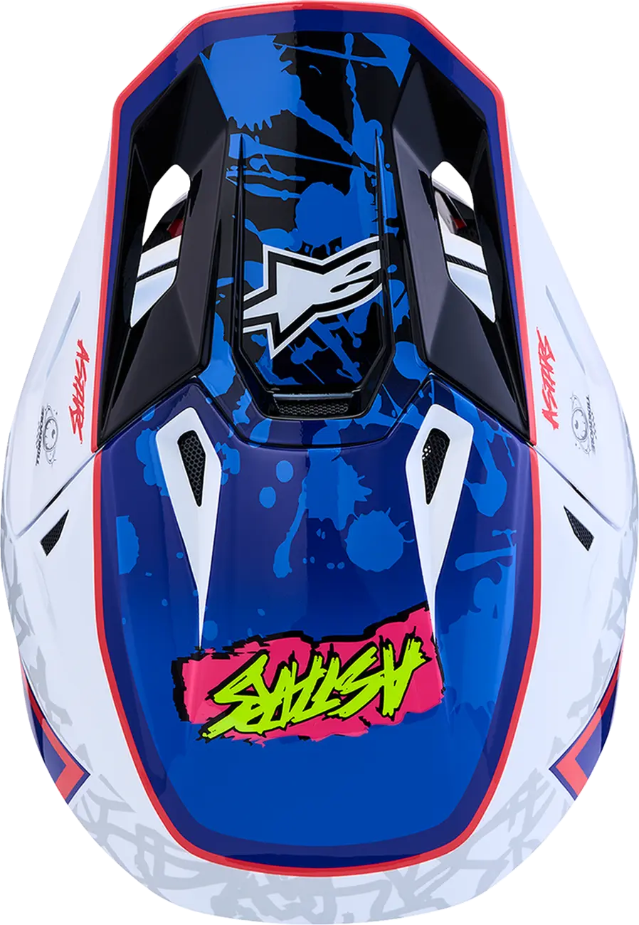 Alpinestars S-M7 Blaster Helmet White/Blue/Red