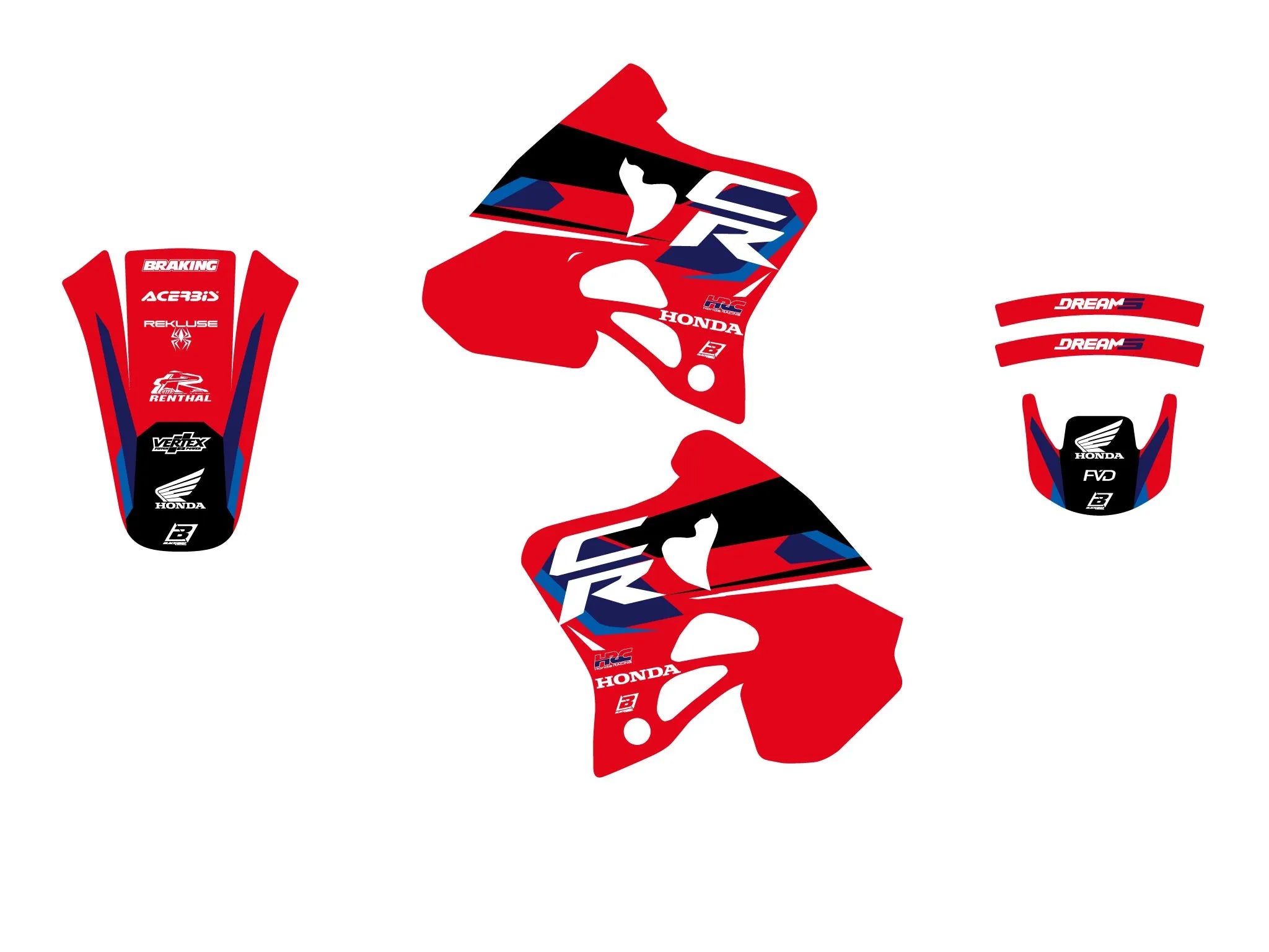 Blackbird Racing Dream 5 Graphic Kit For Honda