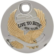 Drag Specialties "Live To Ride" Fuel Console Door