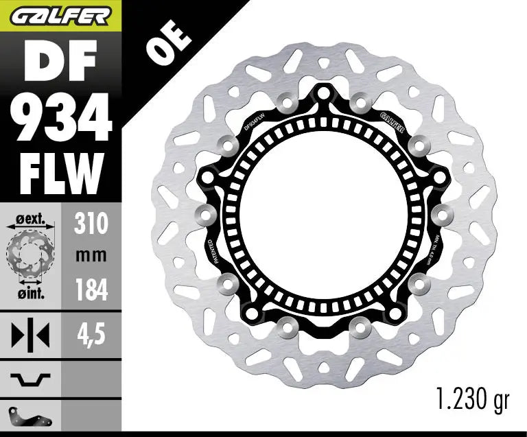 Galfer Floating Wave Brake Rotor For Motorcycle - Front