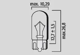 Flosser Filament Glass Wedge Bulbs - 12v 2w