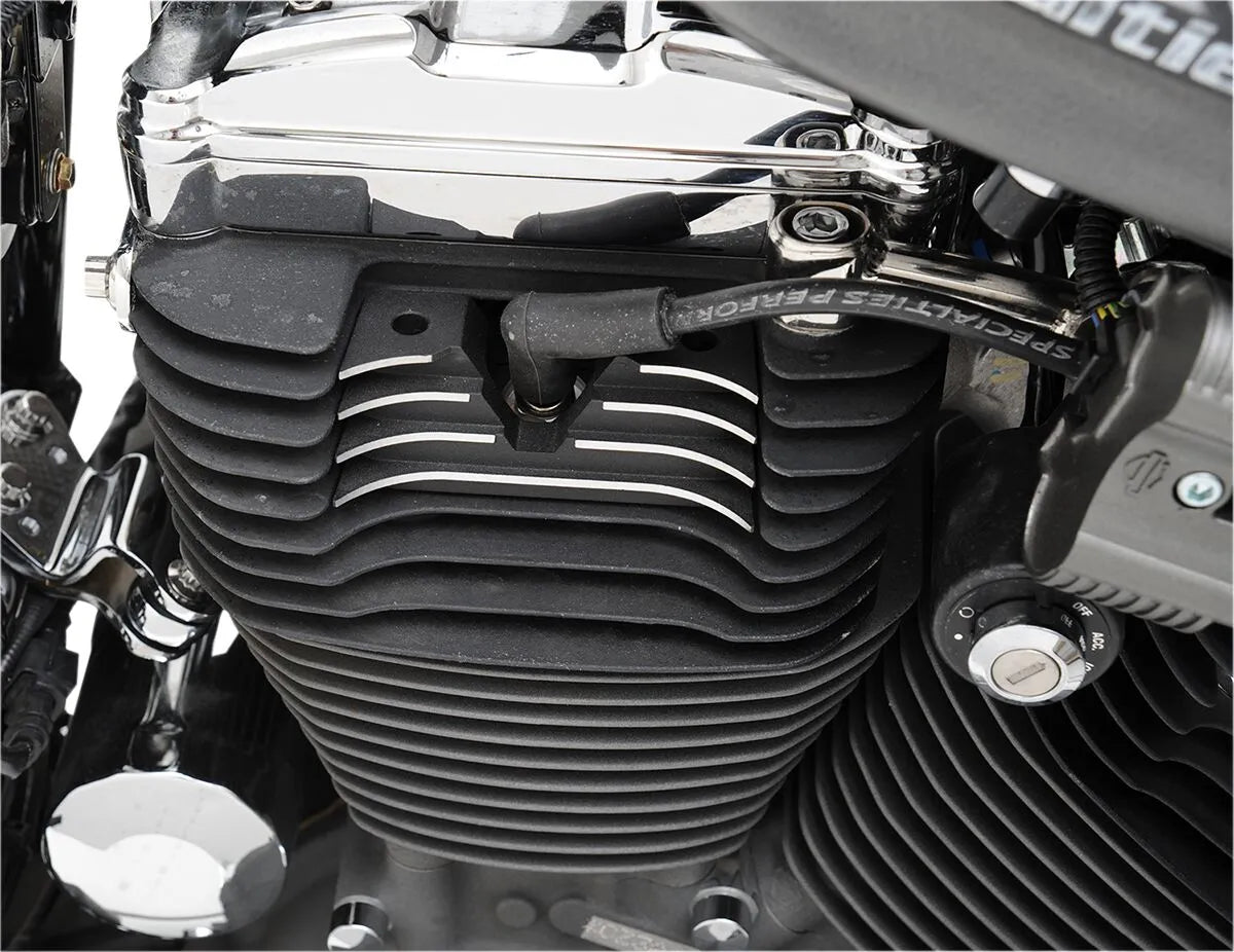 Drag Specialties Spark Plug Head Bolt Cover Kit - Black