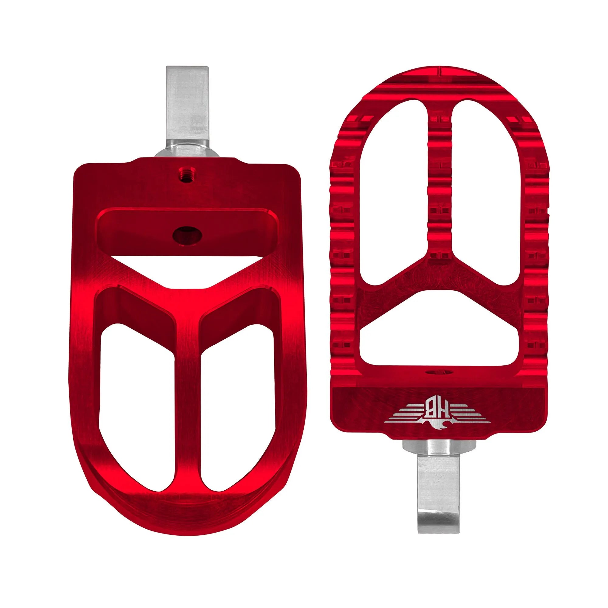 Heinz Bikes Foot Pegs - Harley Davidson - Red