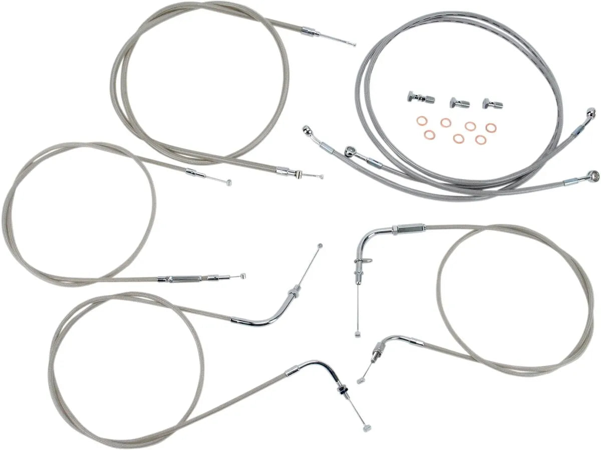 BARON Stainless Handlebar Cable/Line Kit for 12-14 inch