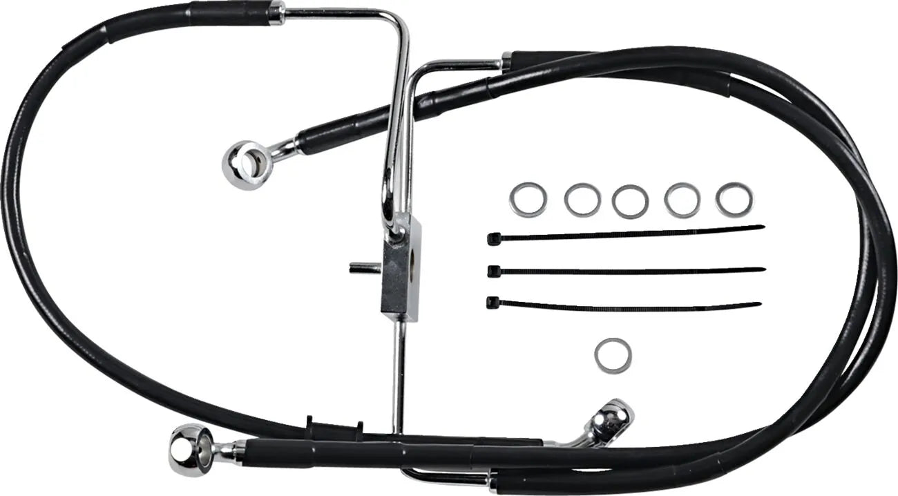 Drag Specialties Verlängerte Bremsleitung 31" Edelstahl vorne