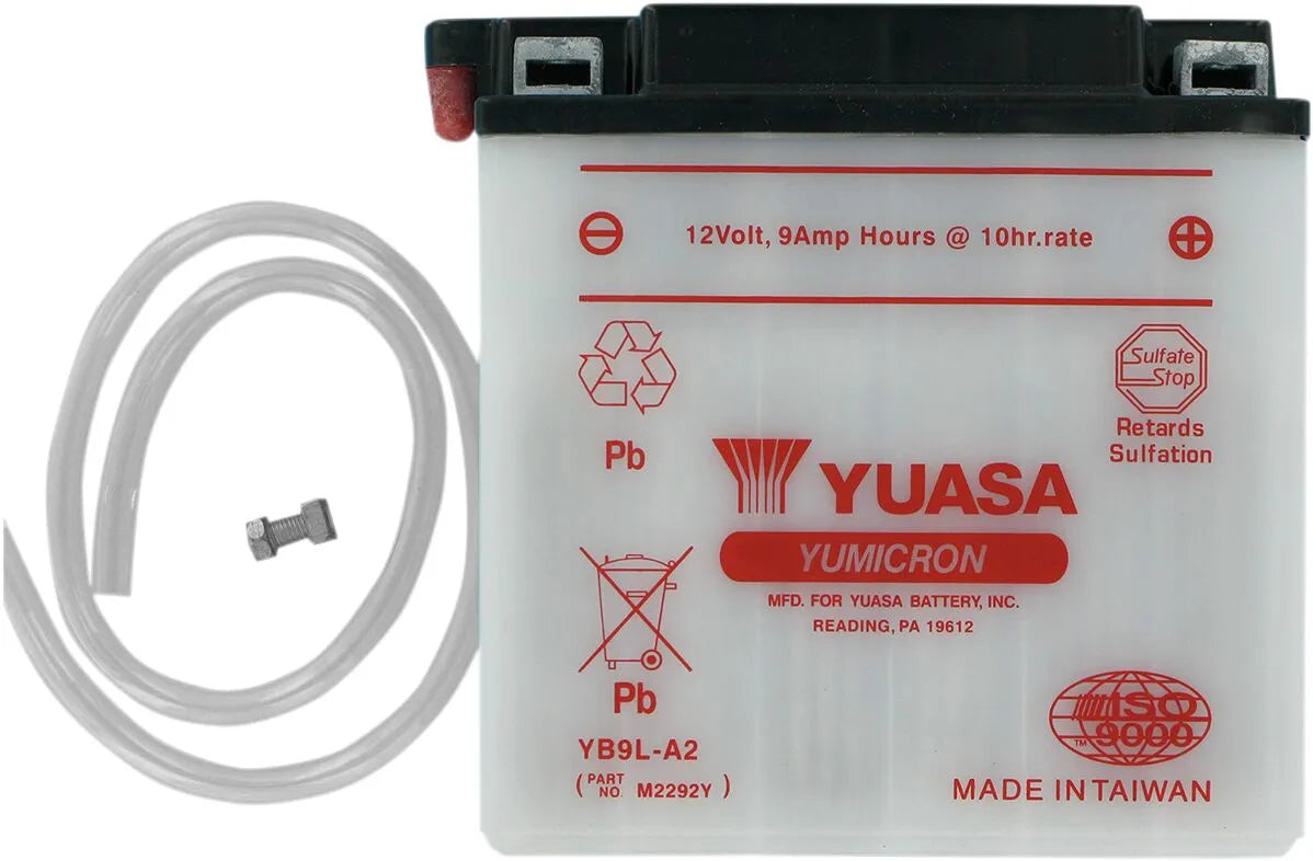 Yuasa Yumicron Battery YB9L-A2 for Kawasaki MZ Derbi 1970-2013