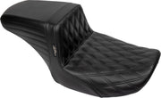 Le Pera Kickflip Seat - Black Vinyl - For Harley Davidson