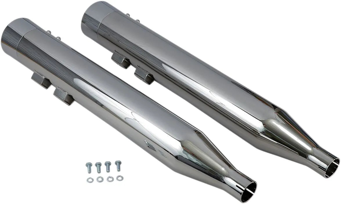 Bassani Xhaust Dnt Straight Can Slip-on Mufflers Chrome