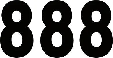 Factory Effex Pro Numbers Plate Graphic 8 Black
