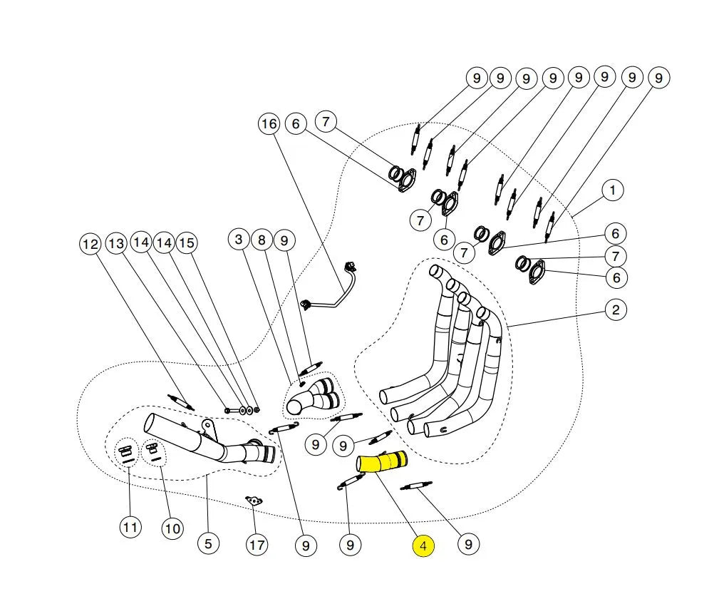 Akrapovic Sammler Mittelrohr Für S1000rr Edelstahl