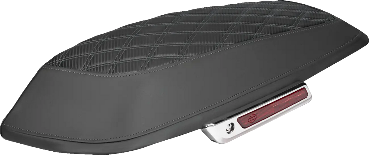 Saddlemen RoadSofa Carbon Fiber Saddlebag Lid Covers Gray Stitch