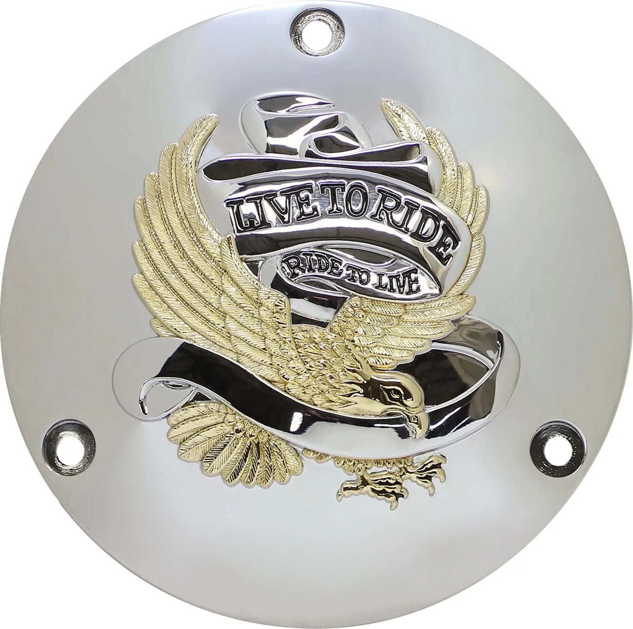 Drag Specialties Live to Ride Derby Cover for 3-Hole Mount