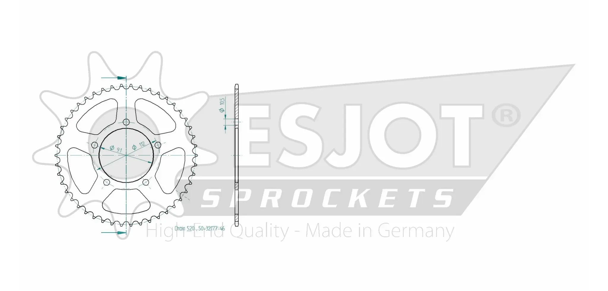 Esjot 520 Rear Sprocket - High-performance Steel