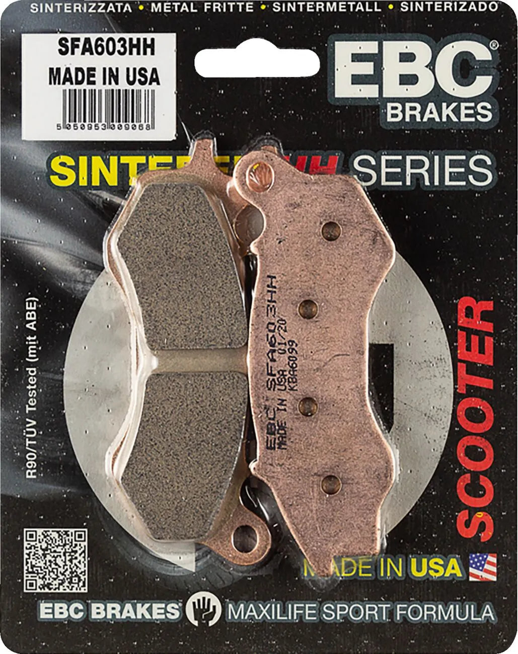 Ebc Sfa Double-h Sintered Brake Pads For Scooters - Front
