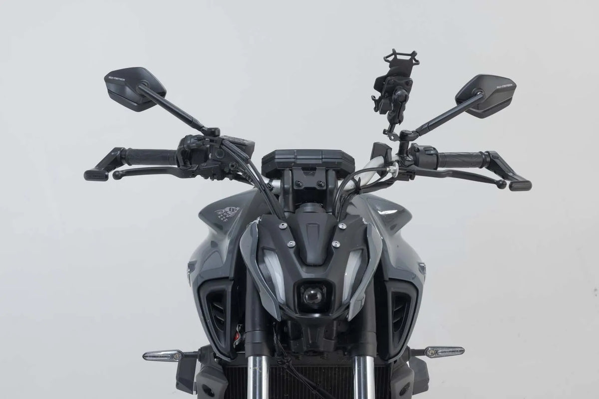 SW-Motech Sport Short Arm Mirror Set - Pair - Black - MIR.00.850.10201