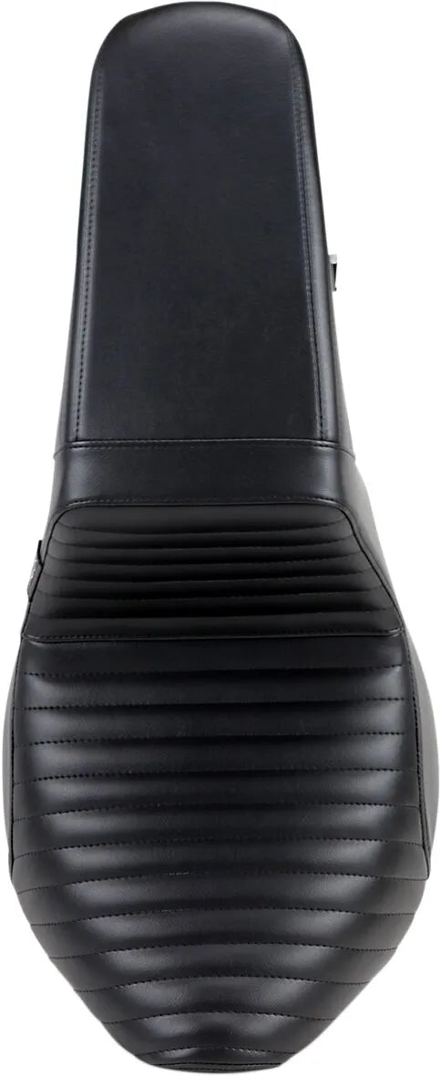 Le Pera Kickflip Seat - Black Vinyl - For Harley Davidson