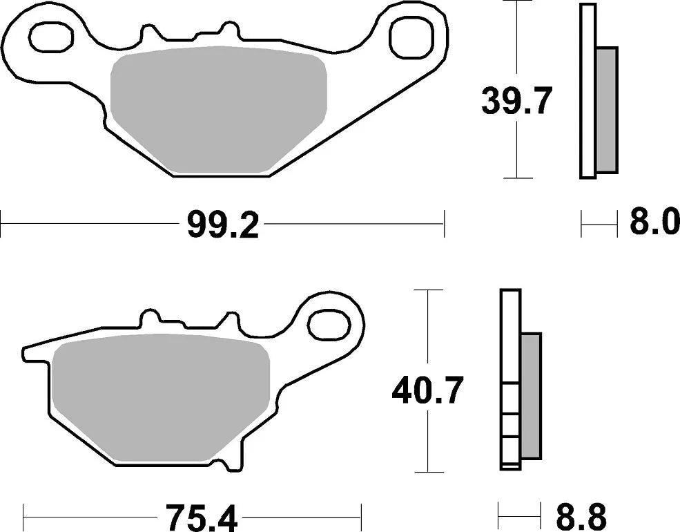 Sbs Si Offroad Sinter Bremsbeläge - Hinten