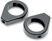 Drag Specialties Turn Signal Fork Clamps - 41mm Black