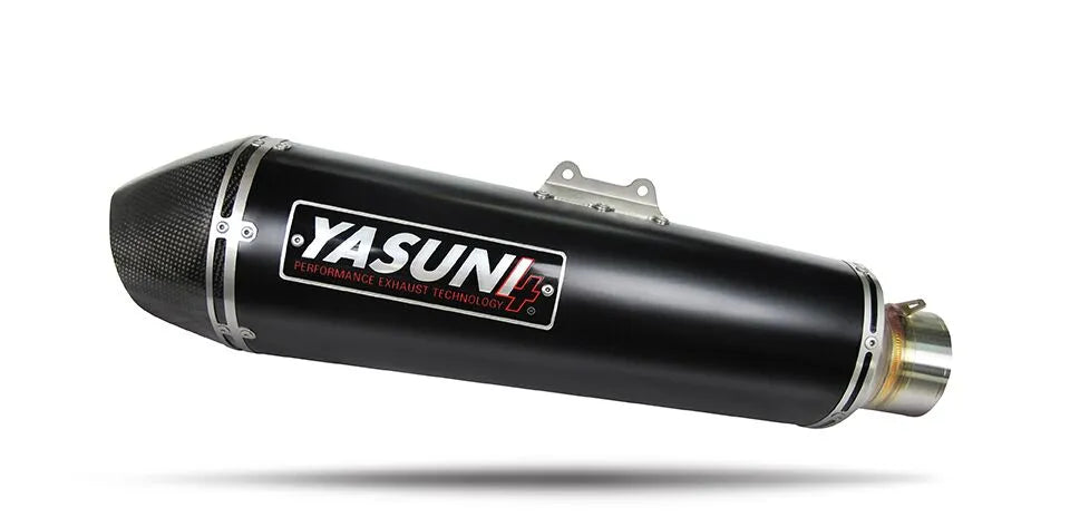 Yasuni Maxiscooter 4t Auspuffanlage - Schwarz / Kohlefaser - ECE Straßenzulassung