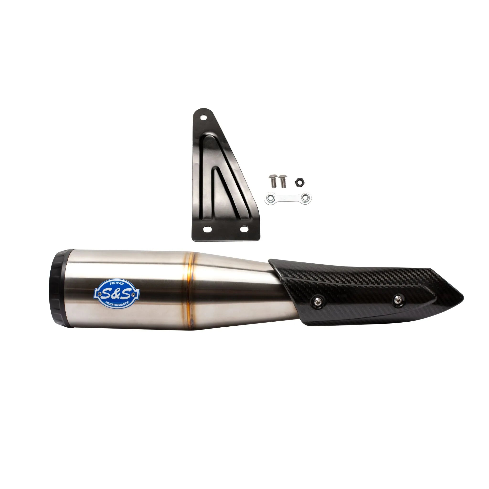S&s Cycle Grand National Slip-on Schalldämpfer Gebürsteter Edelstahl - ECE Straßenzulassung