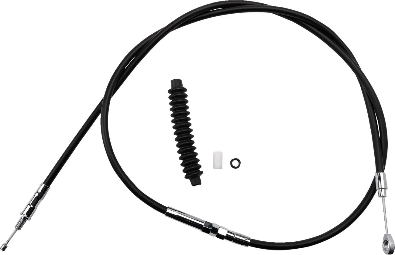 Drag Specialties Hocheffizientes Kupplungsseil Schwarz Vinyl