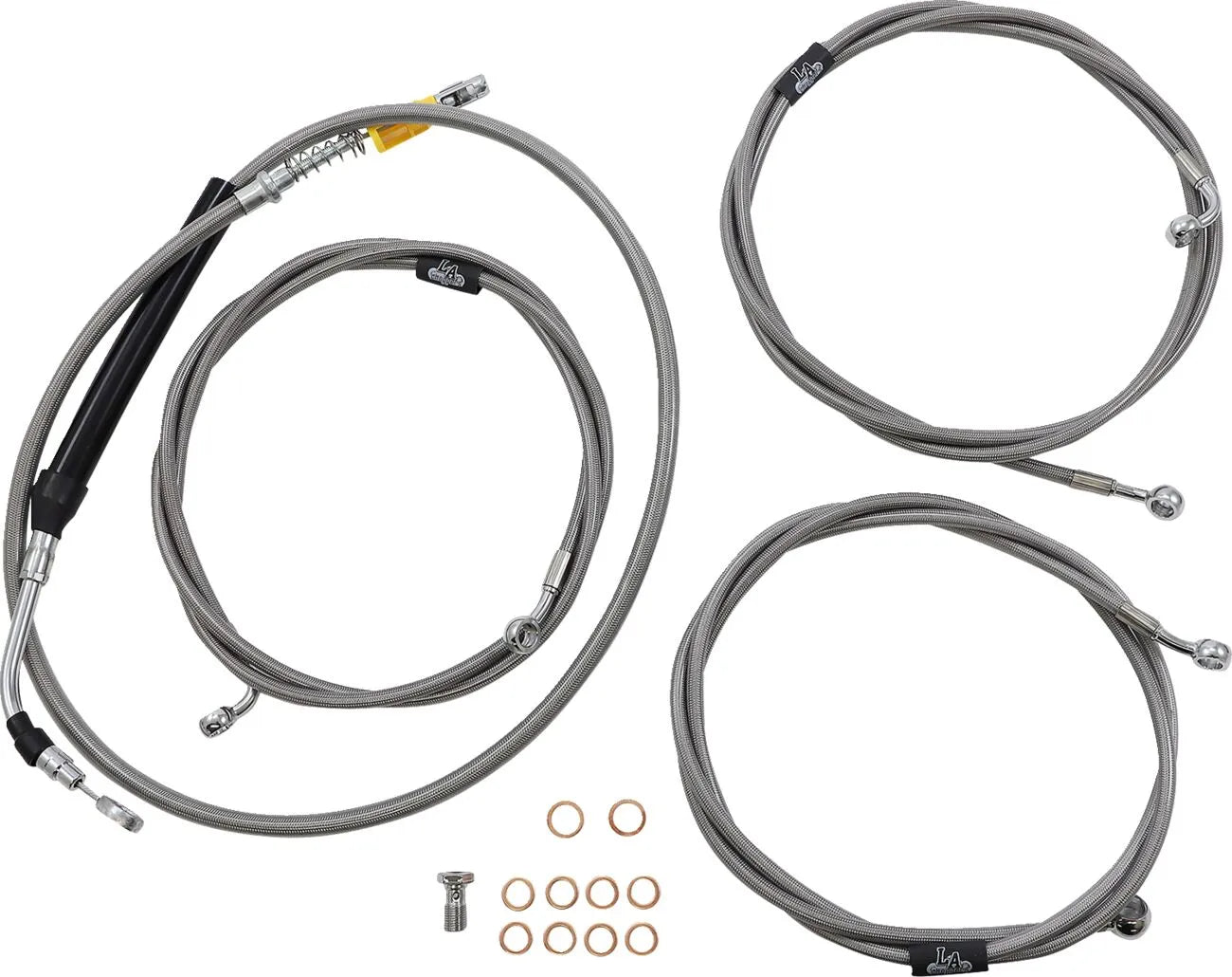 La Choppers Standard Stainless Braided Cable/Brake Line Kit