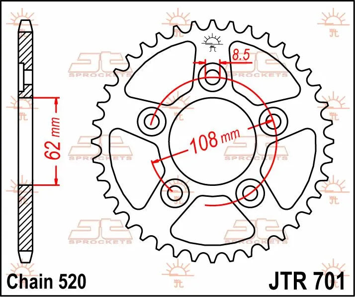 Jt Sprockets Steel Rear Sprocket 39t