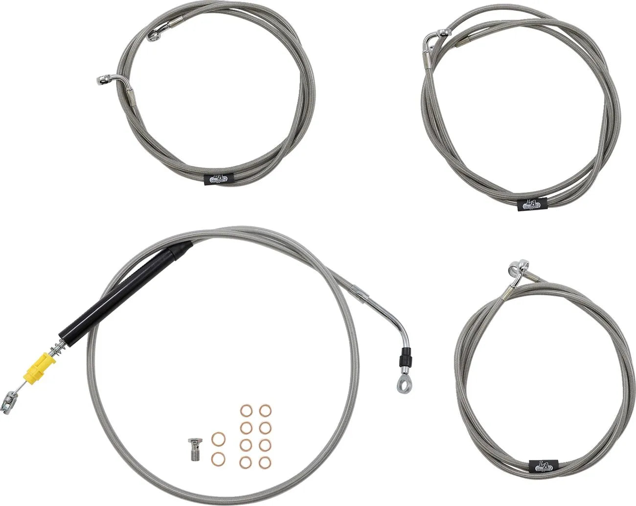 La Choppers Standard Stainless Braided Cable Kit for Ape Hangers