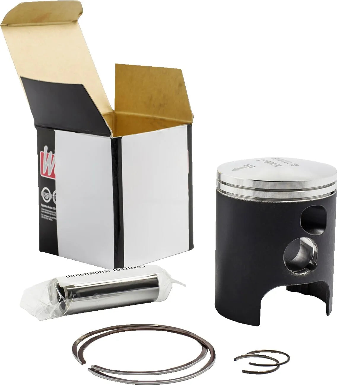 Wossner Piston Kit - 2-stroke, 54.01mm Bore