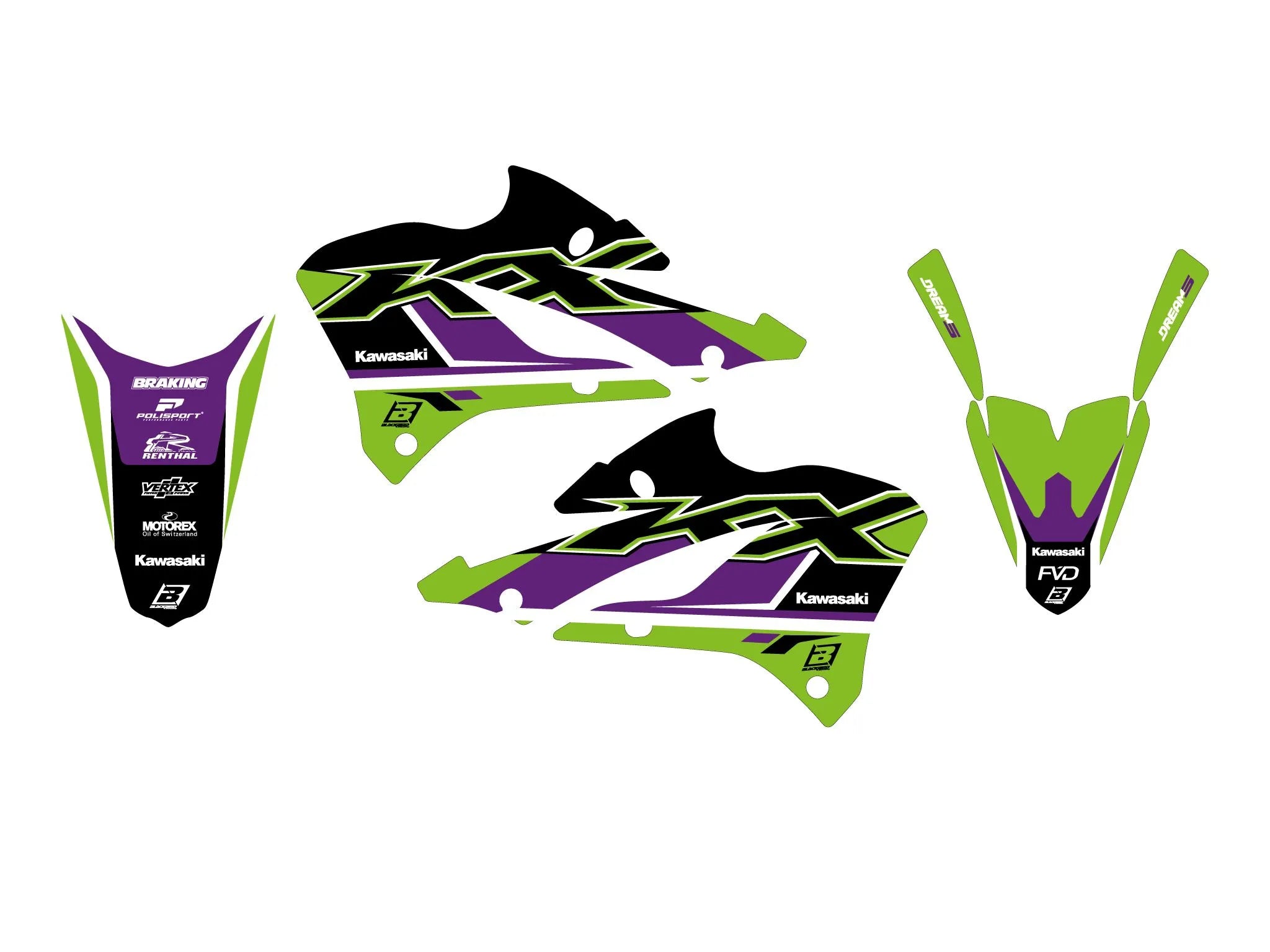 Blackbird Racing Dream 5 Graphic Kit For Kawasaki