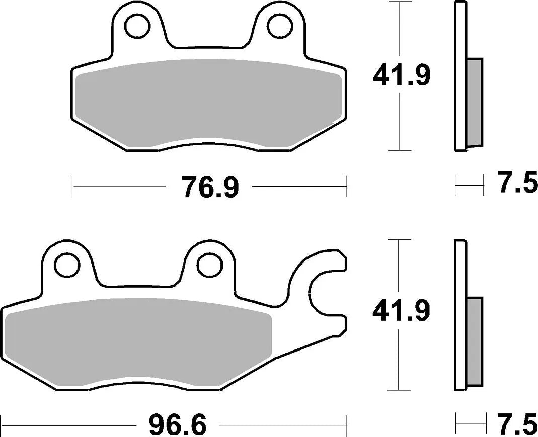 Sbs Ds Racing Dual Sintered Bremsbelagsatz - Vorne