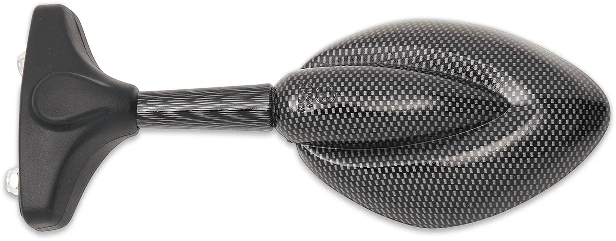 Parts Unlimited Universal Mirror - Carbon Fiber