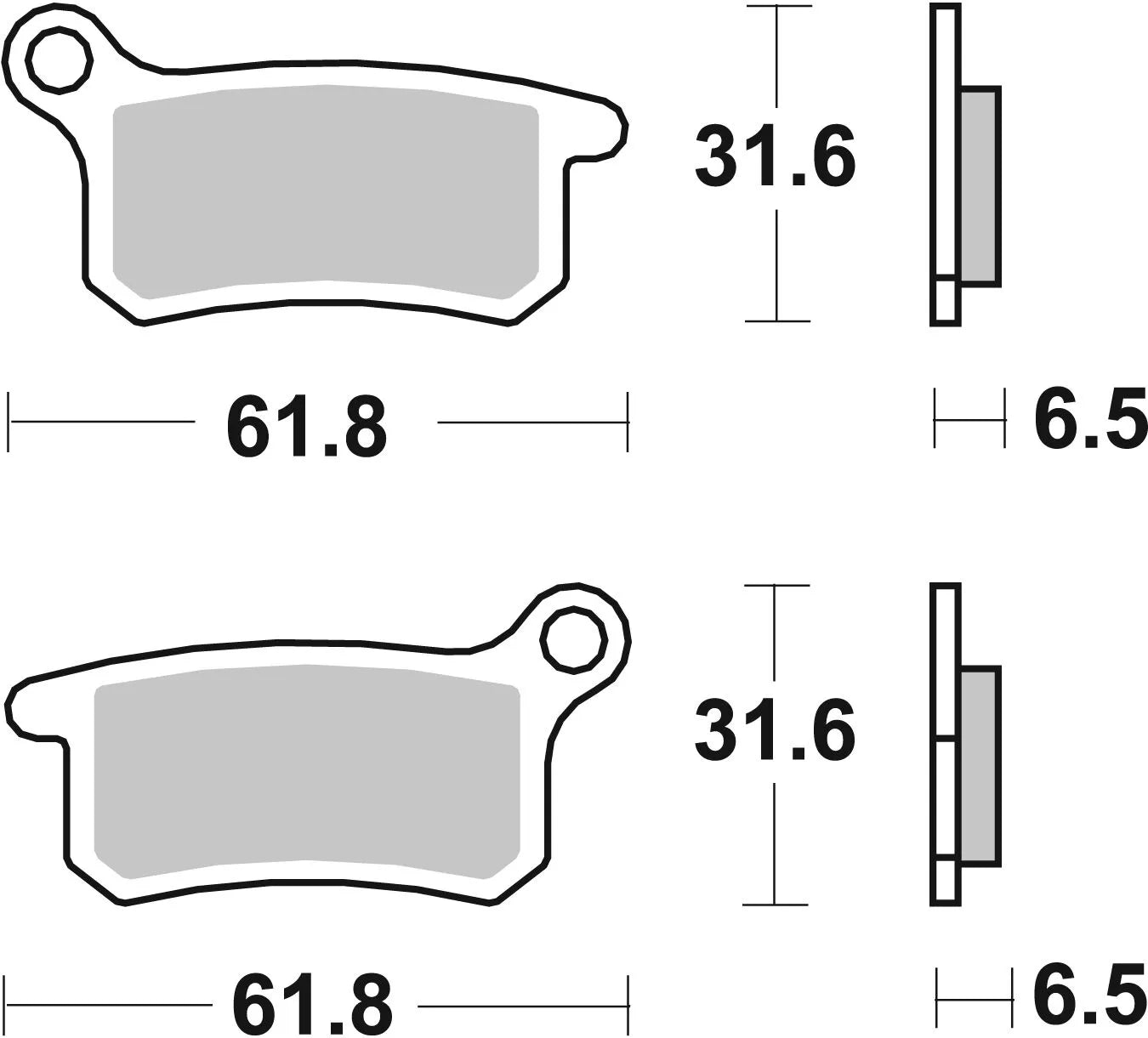 Sbs Si Offroad Sintered Bremsbeläge Satz von 2 - Vorne & Hinten