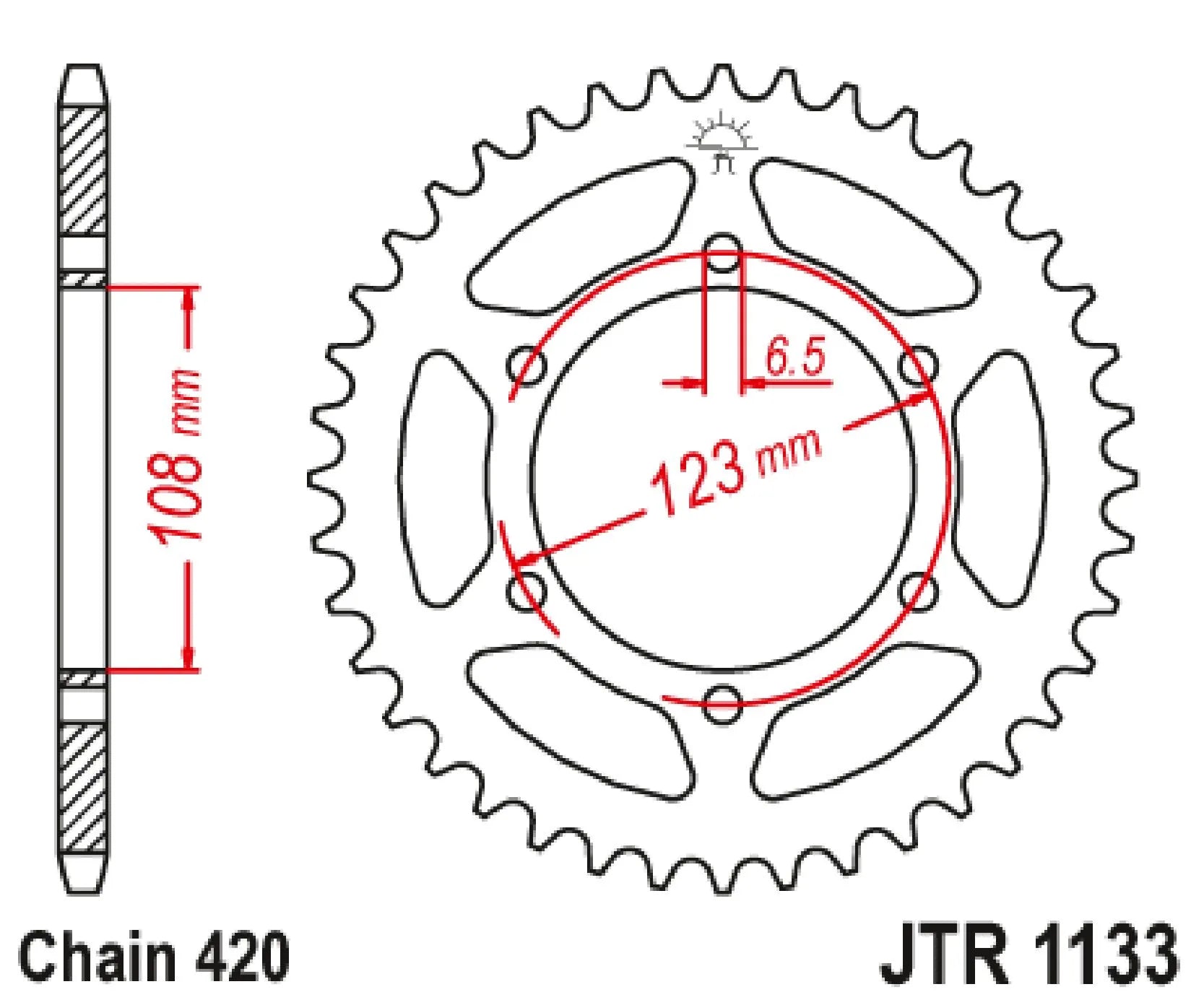 Jt Sprockets Steel Rear Sprocket - 59t
