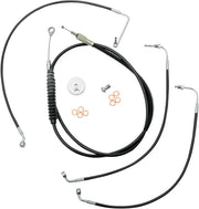 LA CHOPPERS Standard Black Vinyl Handlebar Cable Kit